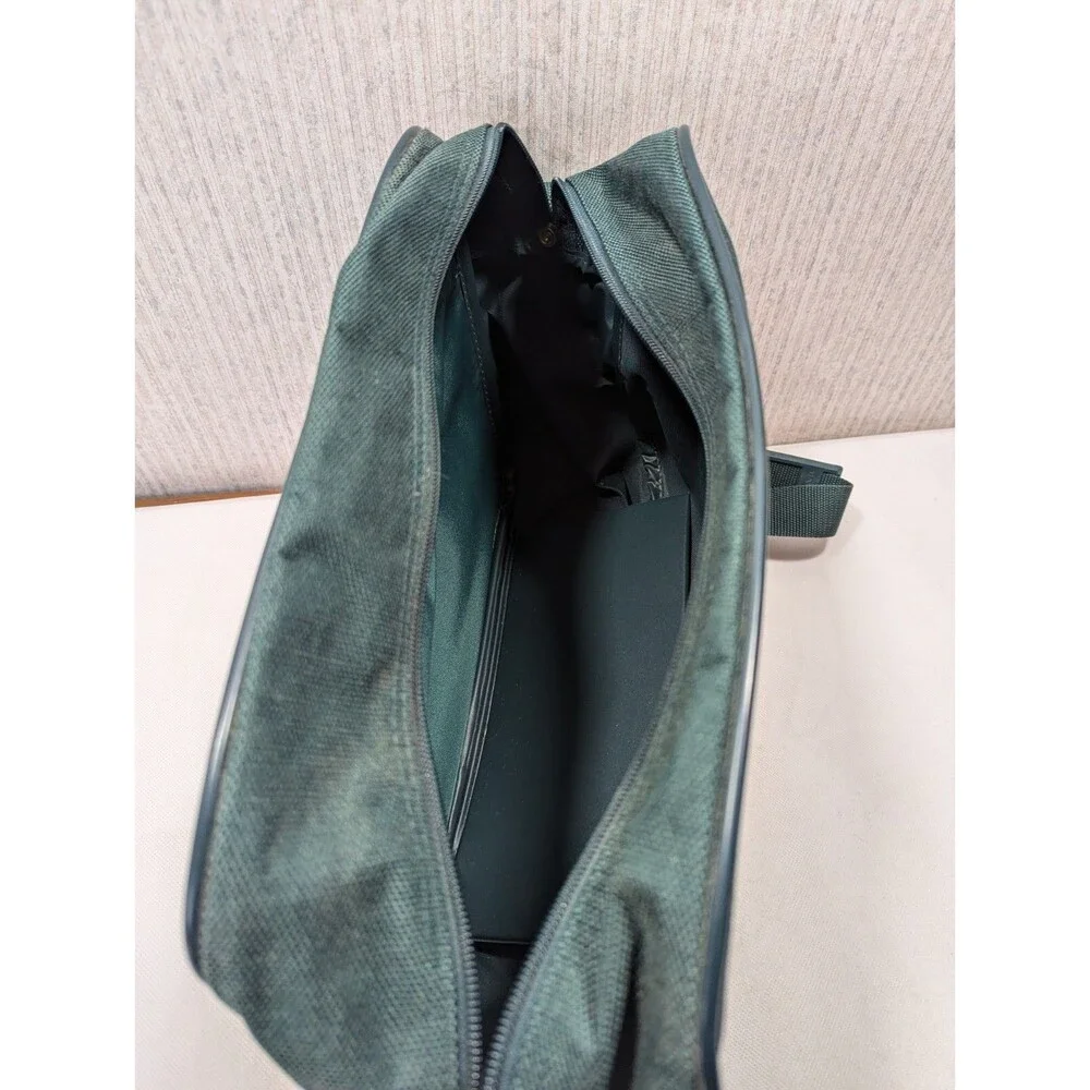 Vintage JAGUAR Travel Bag Carry On Shoulder Strap Luggage Zipper Green